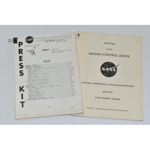 276 - TWO OFFICIAL NASA PUBLICATIONS, comprising a Press Kit relating to 'Surveyor D' published 1967 toget... 