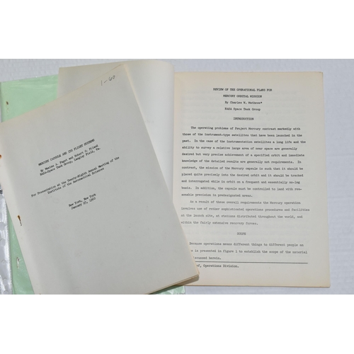 288 - TWO NASA SPACE TASK GROUP BRIEFING DOCUMENTS DATED 25TH JANUARY 1960, the first 'Mercury Capsule and... 