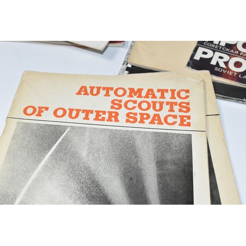 310 - A GROUP OF DOCUMENTS IN ENGLISH AND RUSSIAN RELATING TO THE SOVIET SPACE PROGRAMME comprising photos... 