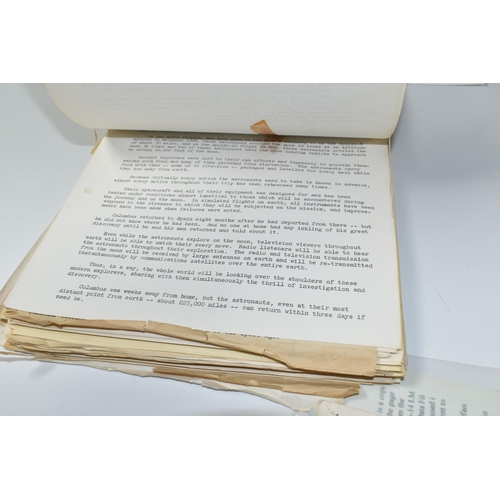 311 - A BOX OF DOCUMENTS RELATING TO THE APOLLO 11 MISSION comprising a number of black and white photos a... 