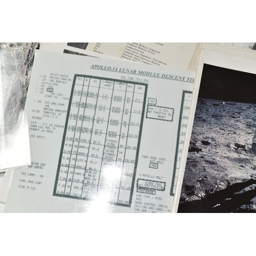 311 - A BOX OF DOCUMENTS RELATING TO THE APOLLO 11 MISSION comprising a number of black and white photos a... 