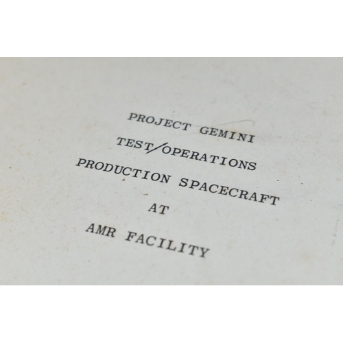 316 - A PROJECT GEMINI TEST AND OPERATIONS REPORT FROM 1963 covering an evaluation of process and procedur... 