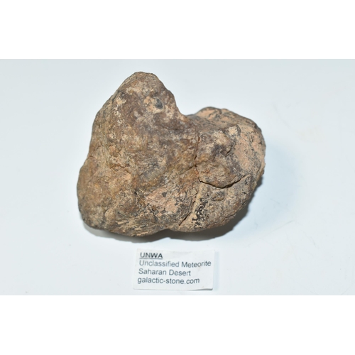 326 - AN UNCLASSIFIED NWA METEORITE, found in the Sahara desert, 168g