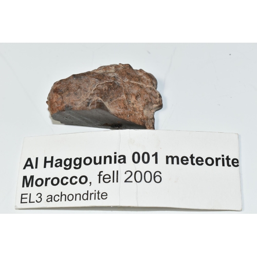 328 - AL HAGGOUNIA 001 METEORITE, EL3 achondrite, found 2006, 57g