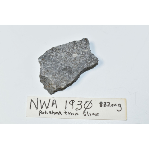 346 - A SLICE OF NWA 1930 METEORITE, found 2003, polished to both sides, 10.8g