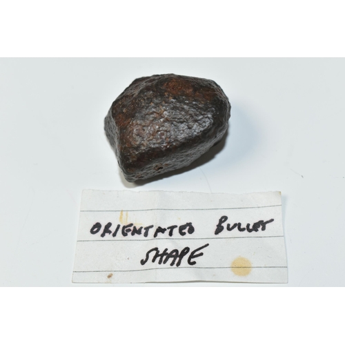 350 - AN ORIENTED BULLET METEORITE SAMPLE, 23.8g