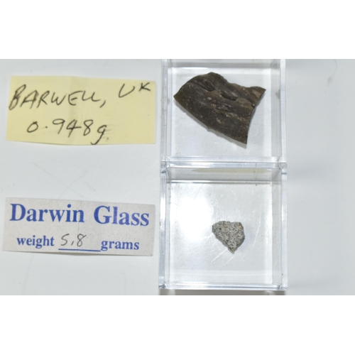 354 - TWO METEORITE FRAGMENTS, comprising a piece of UK Barwell meteorite, which was observed falling in 1... 