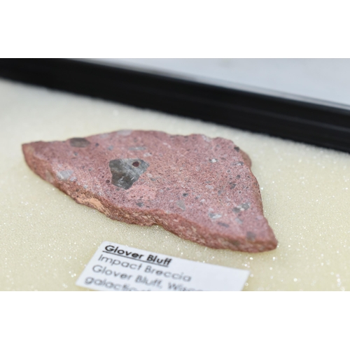 360 - A SLICE OF GLOVER BLUFF IMPACT BRECCIA, partly polished sides with rough edges, weight