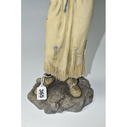 365 - A LEONARDO COLLECTION BRIGHTSTAR 2004 FIGURE height 43cm, resin made, depicting a native American mo... 