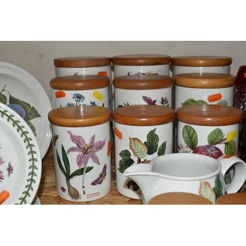 380 - A GROUP OF PORTMEIRION BOTANIC GARDEN AND POMONA KITCHENWARE comprising six spice pots comprising fi... 