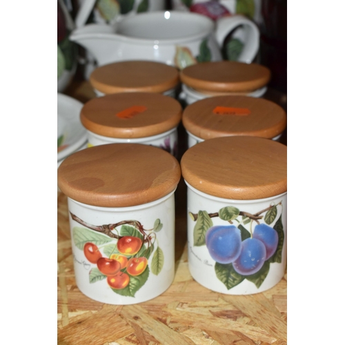 380 - A GROUP OF PORTMEIRION BOTANIC GARDEN AND POMONA KITCHENWARE comprising six spice pots comprising fi... 