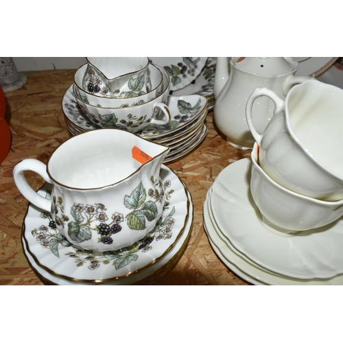 381 - A GROUP OF CERAMIC TEA WARES FROM NAMED MANUFACTURERS to include Coalport Somerset tea ware comprisi... 