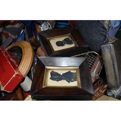 385 - SIX BOXES AND LOOSE MIXED MISCELLANEOUS ITEMS to include a Keswick bowl Firth Staybrit G1182, a vint... 