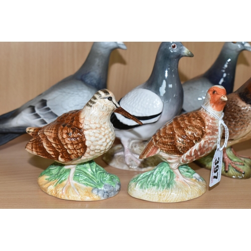 397 - A GROUP OF BESWICK BIRDS, comprising a red brown gloss Pigeon, model no 1383A, first version with th... 