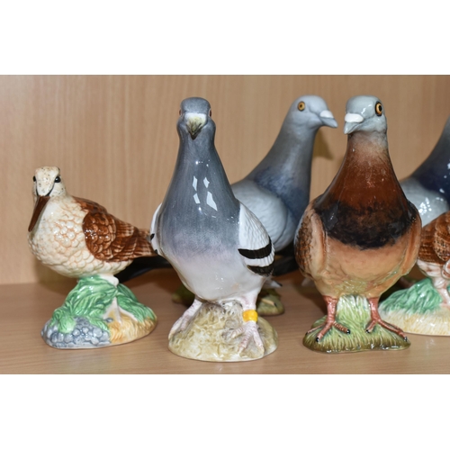 397 - A GROUP OF BESWICK BIRDS, comprising a red brown gloss Pigeon, model no 1383A, first version with th... 