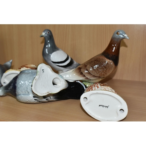 397 - A GROUP OF BESWICK BIRDS, comprising a red brown gloss Pigeon, model no 1383A, first version with th... 