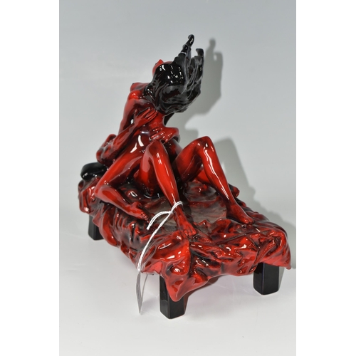 404 - A RUBY FUSION BY PEGGY DAVIES EROTIC FIGURE GROUP, titled 'Sexual Passion', height 22cm x width 25cm... 