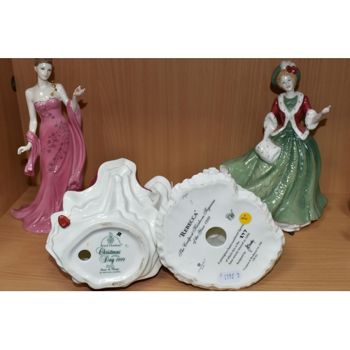 407 - FOUR FIGURINES, comprising Royal Doulton 'Christmas Day 1999' HN4214 and 'Christmas Day 2000' HN4242... 