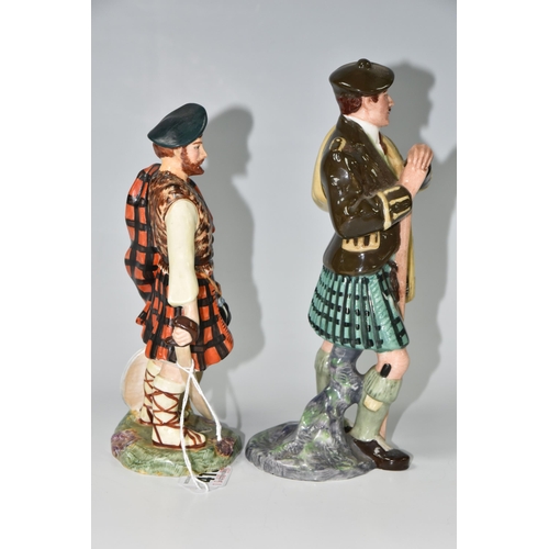 413 - A ROYAL DOULTON 'THE LAIRD' FIGURE WITH A RADNOR POTTERY 'ROB ROY' FIGURE, comprising 'The Laird' HN... 