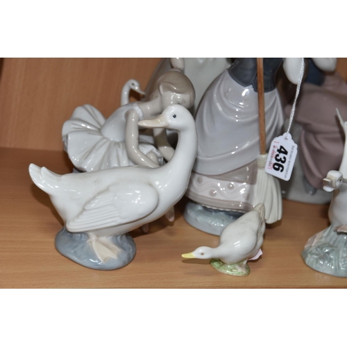 436 - A COLLECTION OF LLADRO AND NAO FIGURES, comprising Lladro: A Clean Sweep, model no 5025, sculptor Ju... 