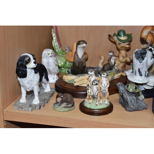 444 - A COLLECTION OF ANIMAL AND BIRD FIGURES, to include a Royal Doulton Peregrine Falcon HN3541 limited ... 