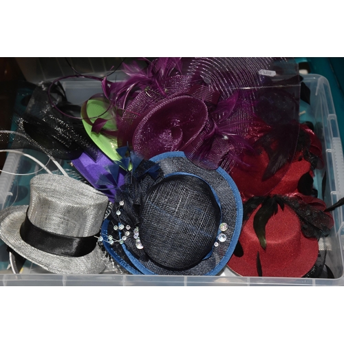 466 - FIVE BOXES AND LOOSE HAT BOXES CONTAINING A LARGE QUANTITY OF LADIES' CELEBRATION HATS AND FASCINATO... 