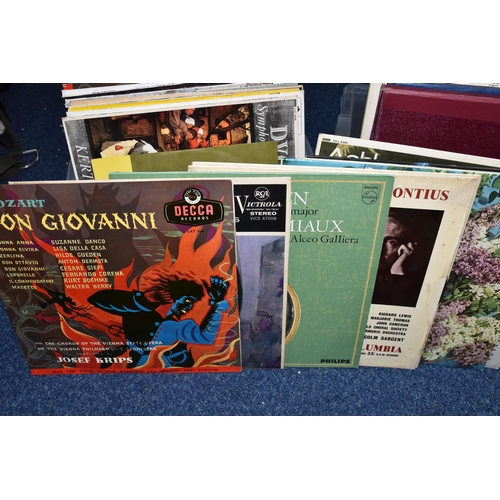 474 - TWO BOXES OF CLASSICAL RECORDS, approximately sixty to eighty LPs and LP sets including first editio... 