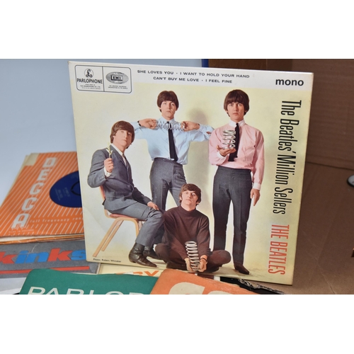 477 - A QUANTITY OF SINGLE AND LP RECORDS, mainly 1960s and 1970s, includes a collection of items by The K... 