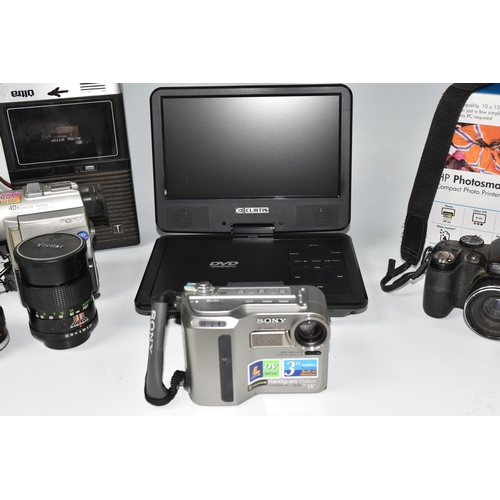 480 - THREE BOXES AND LOOSE PHOTOGRAPHIC, OPTICAL AND ELECTRICAL EQUIPMENT, to include cased Mako SC100 Di... 