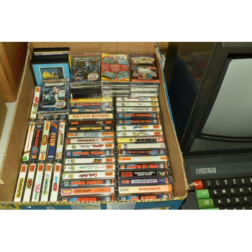 482 - AMSTRAD CPC 464 COMPUTER AND GAMES, computer is in working condition, games untested, full list of g... 