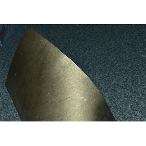 483 - AN AIRCRAFT ENGINE BLADE length 55cm width 26cm, numbers lasered on to the base (1) (Condition Repor... 