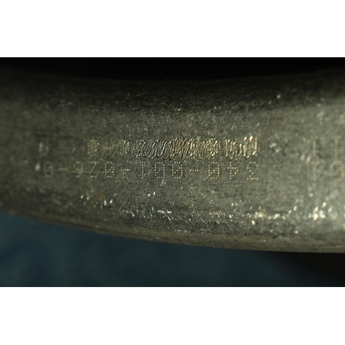 483 - AN AIRCRAFT ENGINE BLADE length 55cm width 26cm, numbers lasered on to the base (1) (Condition Repor... 