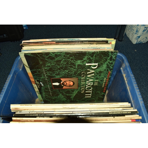 485 - A BOX OF APPROXIMATELY 40 LPS to include Paul McCartney, Tom Jones, Pavarotti, Shirley Bassey, movie... 