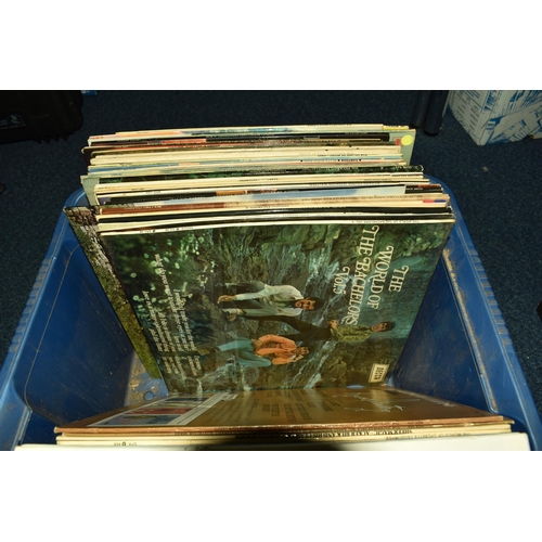 485 - A BOX OF APPROXIMATELY 40 LPS to include Paul McCartney, Tom Jones, Pavarotti, Shirley Bassey, movie... 