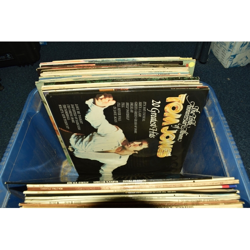 485 - A BOX OF APPROXIMATELY 40 LPS to include Paul McCartney, Tom Jones, Pavarotti, Shirley Bassey, movie... 