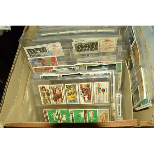 512 - TWO BOXES OF POSTCARDS & CIGARETTE CARDS each containing over 1000 examples, the postcards are mainl... 