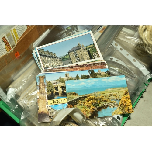 512 - TWO BOXES OF POSTCARDS & CIGARETTE CARDS each containing over 1000 examples, the postcards are mainl... 