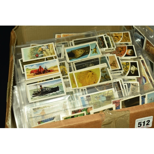 512 - TWO BOXES OF POSTCARDS & CIGARETTE CARDS each containing over 1000 examples, the postcards are mainl... 