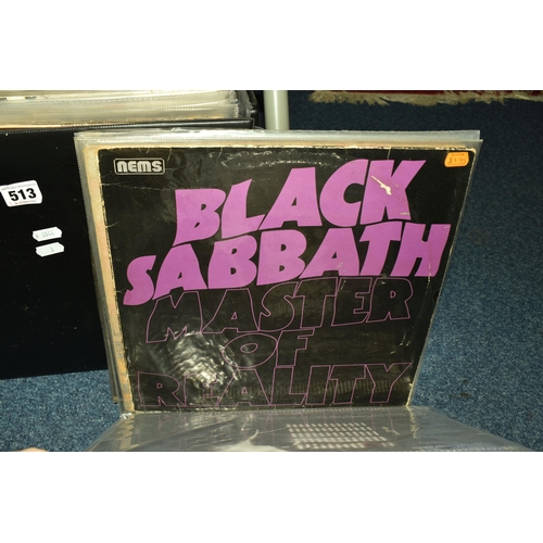 513 - TWO CASE OF APPROXIMATELY SEVENTY LPS to include The Rolling Stones, Black Sabbath, Deep Purple, Jim... 