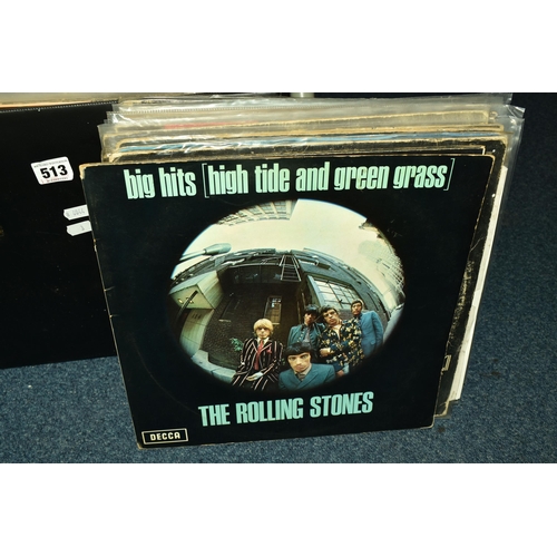 513 - TWO CASE OF APPROXIMATELY SEVENTY LPS to include The Rolling Stones, Black Sabbath, Deep Purple, Jim... 