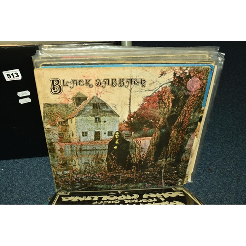 513 - TWO CASE OF APPROXIMATELY SEVENTY LPS to include The Rolling Stones, Black Sabbath, Deep Purple, Jim... 