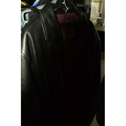 518 - FOUR PIECES OF MOTORCYCLE CLOTHING AND A BLACK LEATHER JACKET, comprising a 'Cortech' DSX  protectiv... 