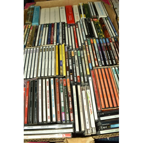 522 - THREE BOXES AND LOOSE CDS, PICTURES AND MISCELLANEOUS, to include, seventeen framed pictures of flow... 