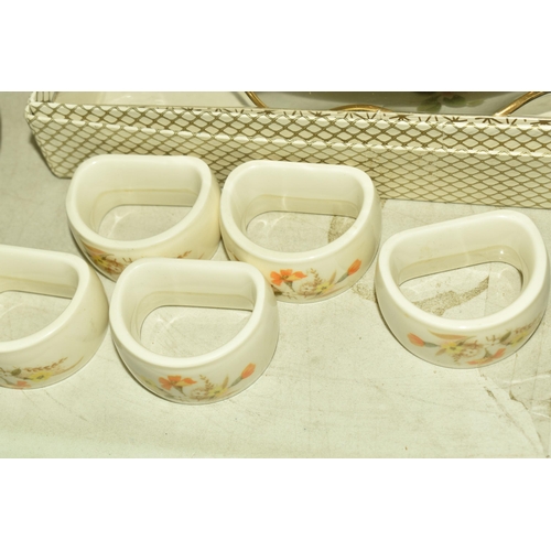 527 - FIVE BOXES AND LOOSE CERAMIC AND GLASS KITCHEN WARE to include a four person breakfast set of Royal ... 