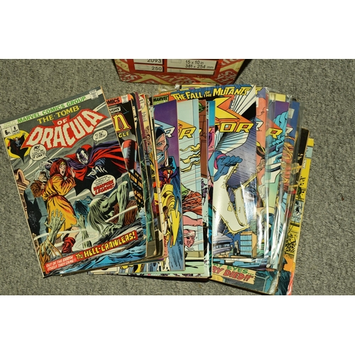 538 - A BOX OF MARVEL AND DC COMICS, almost 80 comics from X-Men, Wonder Woman, The Incredible Hulk, Tales... 