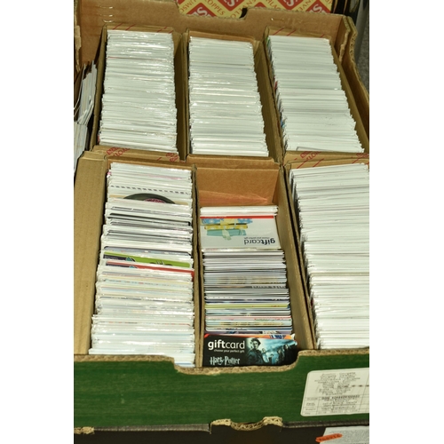 541 - SEVEN BOXES OF STORE GIFT CARDS, several thousand examples from the likes of Wal-Mart, T.J. Maxx, Vi... 