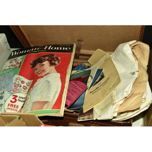 542 - TWO BOXES AND A CASE OF EPHEMERA AND MISCELLANEOUS ITEMS to include a boxed vintage collection of So... 