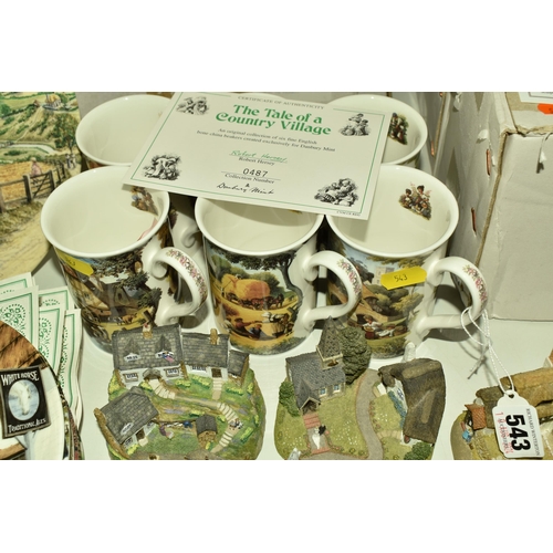 543 - A COLLECTION OF NAMED MANUFACTURERS VILLAGE THEMED CERAMICS, to include, eight Royal Doulton 'Journe... 