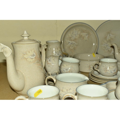 562 - A QUANTITY OF DENBY 'TASMIN' PATTERN DINNERWARE, comprising a coffee pot, teapot (missing lid), four... 