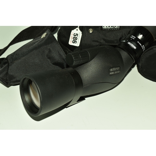 586 - A BOXED OPTICRON MM3 GA ED TRAVELSCOPE SPOTTING SCOPE, serial no HDF T 40862, with protective case (... 